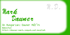 mark dauner business card